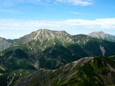 上河内岳から聖岳・赤石岳